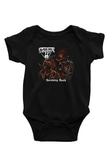 Asphyx Baskılı Unisex Siyah Bebek Body - Zıbın