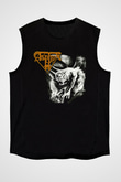 Asphyx Baskılı Unisex Siyah Kolsuz Tişört - Tshirt