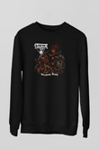 Asphyx Baskılı Unisex Siyah Sweatshirt