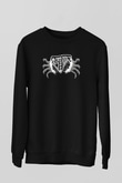Asphyx Baskılı Unisex Siyah Sweatshirt