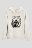 Assassin's Creed Beyaz Unisex Kapşonlu Sweatshirt