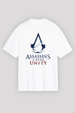 Assassin's Creed Beyaz Unisex Oversize Tişört T-Shirt