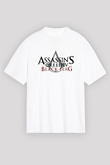 Assassin's Creed Beyaz Unisex Oversize Tişört T-Shirt