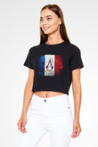 Assassin's Creed Siyah Crop Top Tişört