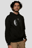 Asteroit Siyah Unisex Hoodie