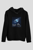 Asteroit Siyah Unisex Kapüşonlu Sweatshirt