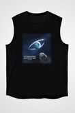 Asteroit Siyah Unisex Kolsuz Tişört