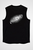 Asteroit Siyah Unisex Kolsuz Tişört