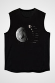 Asteroit Siyah Unisex Kolsuz Tişört