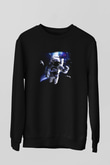 Asteroit Siyah Unisex Sweatshirt