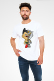 Astroboy Baskılı Unisex Beyaz Tişört