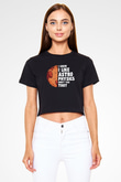 Astrofizikçi Siyah  Crop Top Tişört