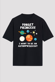 Astrofizikçi Siyah Unisex Oversize Tişört T-Shirt