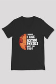 Astrofizikçi Siyah Unisex V Yaka Tişört