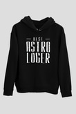 Astrolog Siyah Unisex Kapüşonlu Sweatshirt
