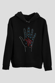 Astrolog Siyah Unisex Kapüşonlu Sweatshirt