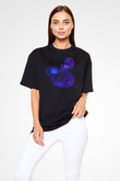 Astrolog Siyah Unisex Oversize Tişört T-Shirt