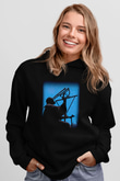 Astronom Siyah Unisex Kapşonlu Sweatshirt