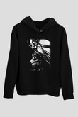 Astronom Siyah Unisex Kapşonlu Sweatshirt