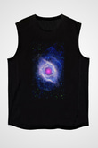 Astronom Siyah Unisex Kolsuz Tişört