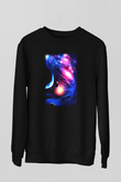Astronom Siyah Unisex Sweatshirt