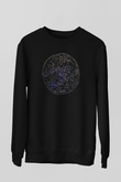 Astronom Siyah Unisex Sweatshirt