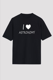 Astronomi Sevenler Baskılı Unisex Oversize Tişört - Tshirt