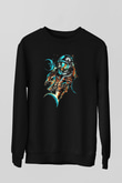 Astronot Siyah Unisex Sweatshirt