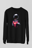 Astronot Siyah Unisex Sweatshirt