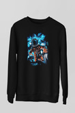 Astronot Siyah Unisex Sweatshirt