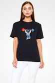 Astronot Siyah Unisex Tişört T-Shirt - TişörtFabrikası