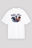 At Beyaz Unisex Tişört T-Shirt - TişörtFabrikası