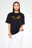 At Siyah Unisex Oversize Tişört T-Shirt