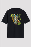At Siyah Unisex Oversize Tişört T-Shirt