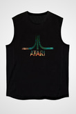 Atari Siyah Unisex Kolsuz Tişört