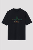 Atari Siyah Unisex Oversize Tişört