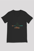 Atari Siyah Unisex V Yaka Tişört