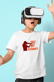 Atıcılık Baskılı Unisex Beyaz Çocuk Tişört - Tshirt