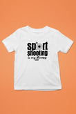 Atıcılık Baskılı Unisex Beyaz Çocuk Tişört - Tshirt