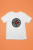 Atıcılık Baskılı Unisex Beyaz Çocuk Tişört - Tshirt