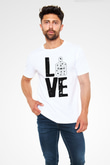 Atıcılık Baskılı Unisex Beyaz Tişört - Tshirt
