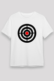 Atıcılık Baskılı Unisex Beyaz Tişört - Tshirt