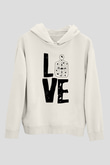 Atıcılık Baskılı Unisex Ekru Hoodie