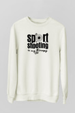 Atıcılık Baskılı Unisex Ekru Sweatshirt