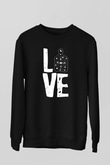 Atıcılık - Shooting Baskılı Unisex Siyah Sweatshirt