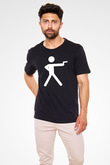 Atıcılık - Shooting Baskılı Unisex Siyah Tişört - Tshirt