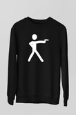 Atıcılık - Shooting Baskılı Unisex Siyah Sweatshirt