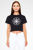 Atilla Siyah  Crop Top Tişört