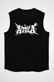 Atilla Siyah Unisex Kolsuz Tişört