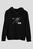 Atletizm - Athletics Baskılı Unisex Siyah Hoodie